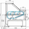 Витрина холодильная CARBOMA GC111 VV 0,94-1 динамика 1008 темный дуб