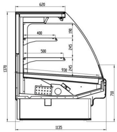 579ba0ff7655232e91911cf65adfddbf.webp Горка холодильная BRANDFORD AURORA 375 TOP LIGHT вертикальная