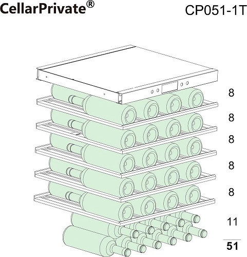 Шкаф винный CELLARPRIVATE CP051-1T