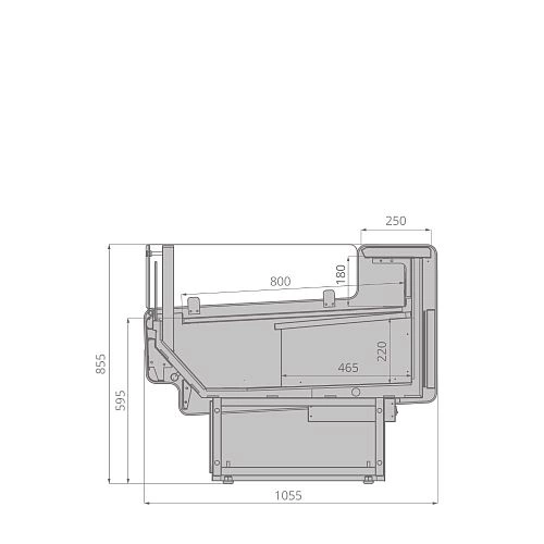 7ab9cc707d8f64f39b6dab4b3b79f4b9.webp Витрина холодильная BRANDFORD AURORA Slim SQ 250 вентилируемая SELF