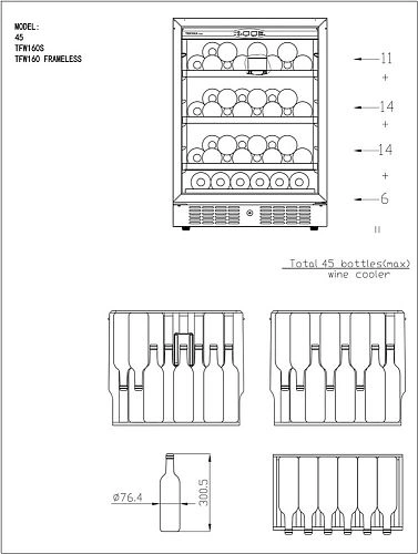 Шкаф винный TEFCOLD TFW200-S
