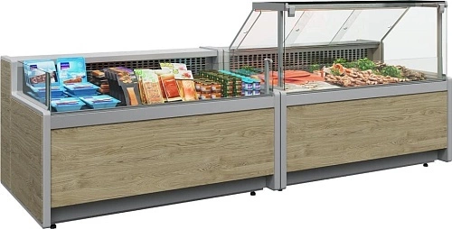 Витрина морозильная CARBOMA GC111 SL 2,0-1 1008 темный дуб