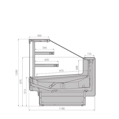 cd4c69ceca76e0c20d0bad13c3d8157d.webp Витрина холодильная BRANDFORD AURORA SQ 125 кондитерская