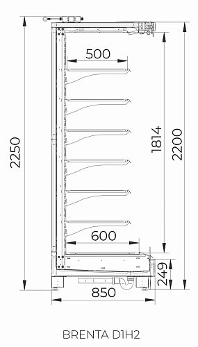 Горка холодильная LEVIN Brenta D1H2 375