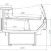 Витрина холодильная BRANDFORD AURORA Slim 375 рыба на льду SELF