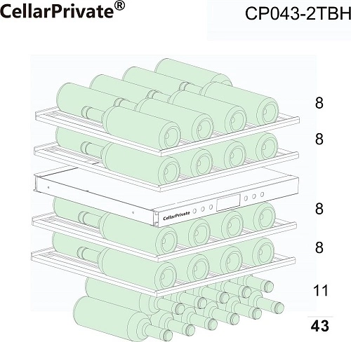 Шкаф винный CELLARPRIVATE CP043-2TBH