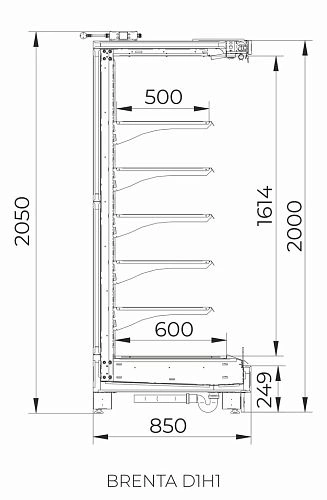 Горка холодильная LEVIN Brenta DG D1H1 125