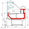 Витрина холодильная CARBOMA Palm 2 GC95 SM 1,8-1 RAL0011-9003