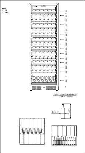 Шкаф винный TEFCOLD TFW400-S