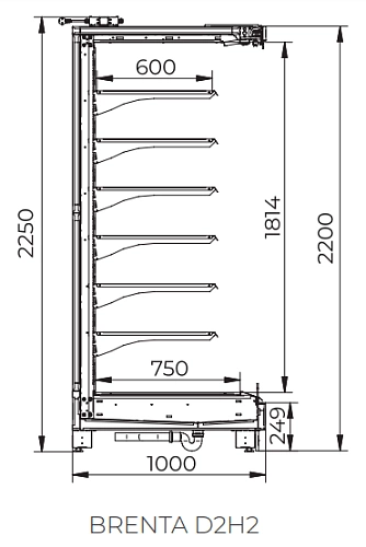 Горка холодильная LEVIN Brenta D2H2 125
