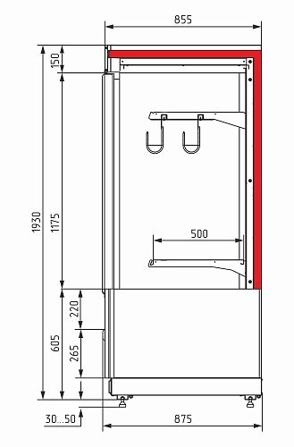 Горка холодильная CARBOMA FC20-08 VV 1,0-3 X7 распашные двери, структурный стеклопакет