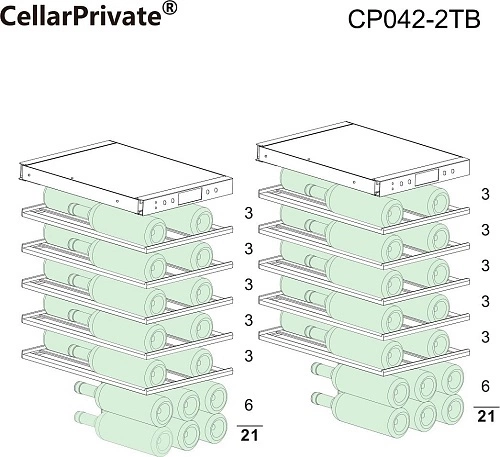 Шкаф винный CELLARPRIVATE CP042-2TB