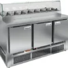 Стол для пиццы HICOLD PZE1-111/GN (1/3H) камень со стеклом