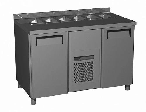 34fcce3d2994e4bc2a6032ddd27af5f7.webp Стол холодильный для салатов CARBOMA T70 M2sal-1-G 9006 (SL 2GNG)