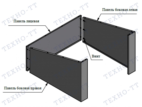 Стол для выкладки рыбы на льду ТЕХНО-ТТ СП-641/2202 ф без агрегата