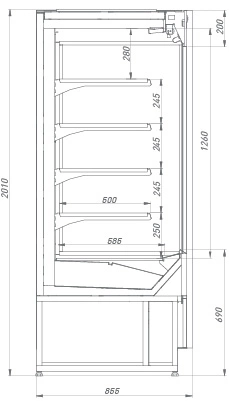 5bed5ff0e4079c1da3996c752efcdecd.webp Горка холодильная BRANDFORD Zodiac Г 250