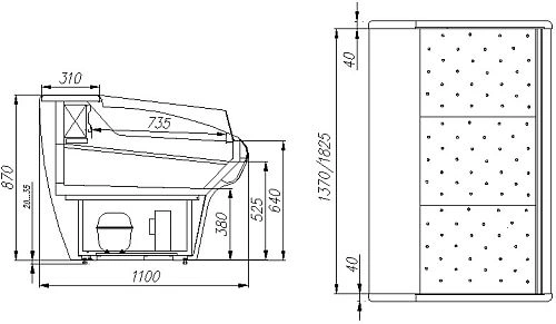 64f9e207a4f2abaa6e8b1c739c66ae4d.webp Витрина холодильная для рыбы CARBOMA ВХСл-1,25 G110 (G110 SP 1,25-2) статика