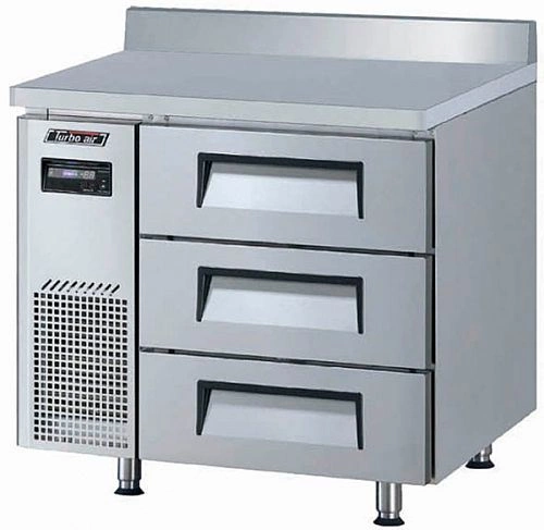 Стол морозильный TURBO AIR KWF9-3D-3-750 c ящиками и бортом