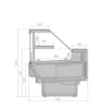 Витрина холодильная BRANDFORD AURORA Slim SQ 190 кондитерская