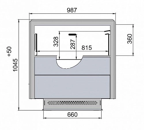 Витрина холодильная POLAIR CARINO 1250-098 LG Plug-in-3 кл. (-22…-15)