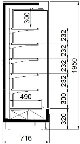 Горка холодильная АРИАДА Crosby ВС1.70-1250F