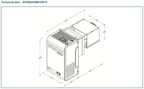 Моноблок RIVACOLD BYWS251MA10P11