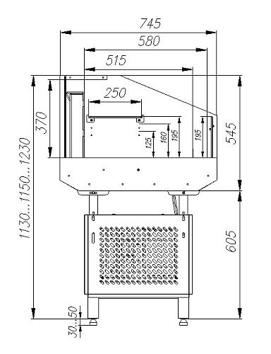 Витрина холодильная CARBOMA PF07-12 VM 0,7-2 9006