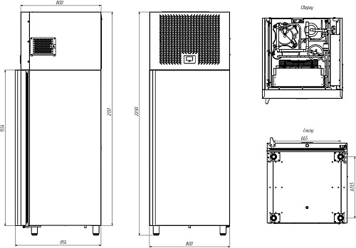 m5lcho421qbwh89ftk0szf0plwfig0f4.webp Шкаф шоковой заморозки POLAIR CRt20T-G с универсальной тележкой