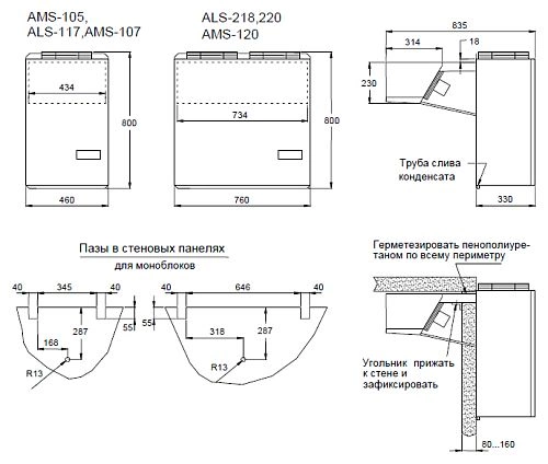 Моноблок среднетемпературный АРИАДА AMS 120PW