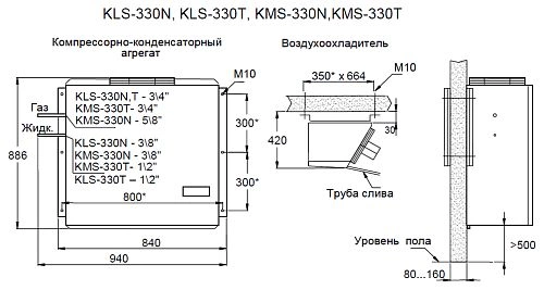 Сплит-система среднетемпературная АРИАДА KMS 330NW