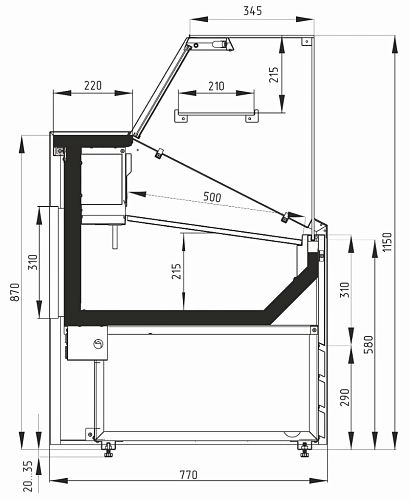 Витрина неохлаждаемая CARBOMA GС75 N 1,8-1 9006-9003