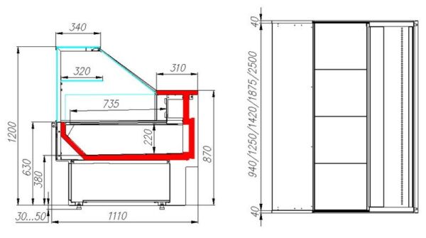 18rwsy3xt09ldj7uuppqggdi1i59vl0w Холодильная витрина Carboma GC110 SV 2,0-1 (с боковинами) (0011-9006)