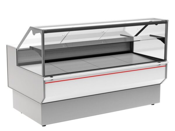 Витрина холодильная Carboma GC95 SV 2,0-1 0430 (ВХСр-2,0 Carboma GC95 Inox боковины черные, декор нерж)