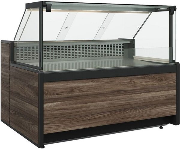 Витрина морозильная Carboma GC111 SL 1,25-1 (газлифт, 1008 Темный дуб)
